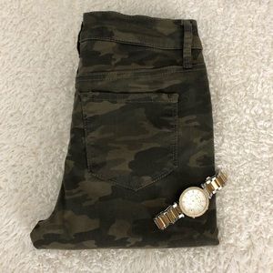 Green Camo skinny jeans